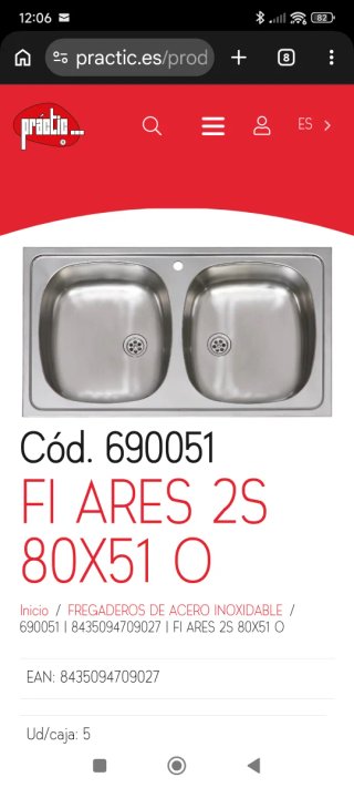 Fregadero doble acero inoxidable