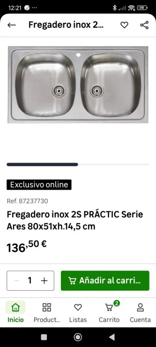 Fregadero doble acero inoxidable