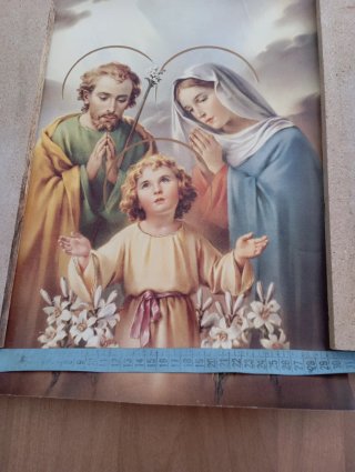 Stampa religiosa Fratelli Bonelli 30x40cm. Vintage