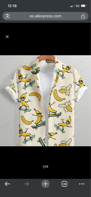 Camisa Hawaiana Bananas Talla S