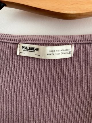 Top canalé Pull&Bear rosa malva