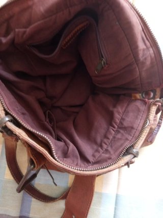 Bolso Massimo Dutti Piel Vintage Marrón