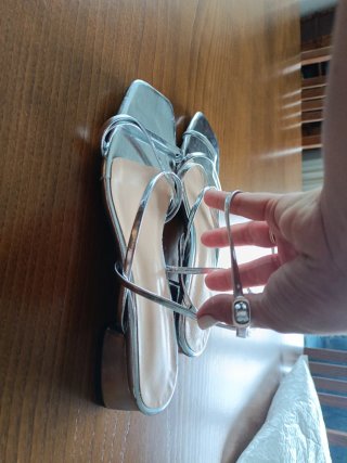 Sandalias Plata Talla 40