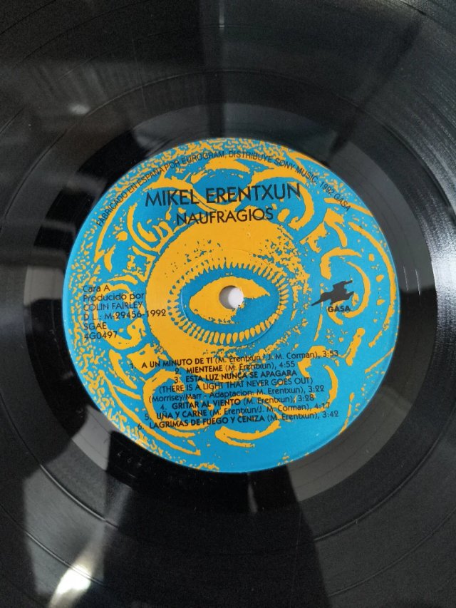 Vinilo Mikel Erentxun Naufragios