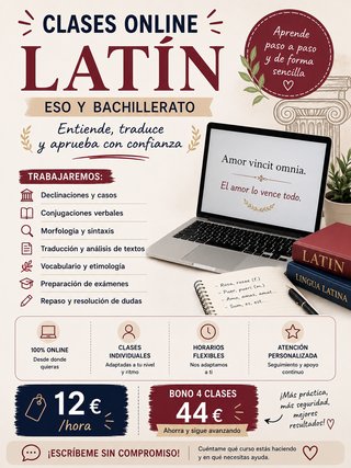 CLASES ONLINE LATIN ESO Y BACHILLERATO