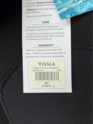 Neopreno Vissla 7 Seas 4/3mm Chest Zip Nuevo