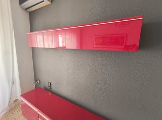 Mueble TV Besta Ikea Rojo