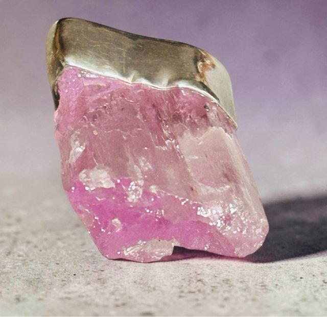 Kunzita Rosa Natural Plata 925 Colgante