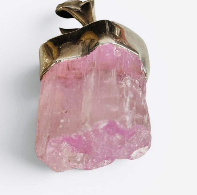 Kunzita Rosa Natural Plata 925 Colgante