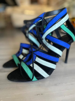 Sandalias Zara Tiras Multicolor Talla 39