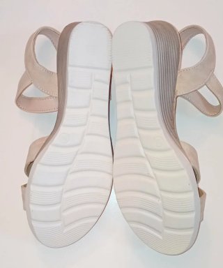 Sandalias cuña beige mujer talla 40
