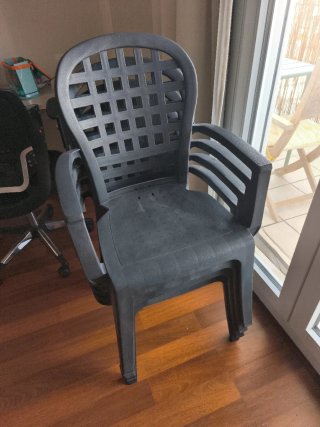 Sedie da esterno in plastica rinforzata