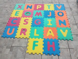 Tappeto Puzzle Morbido Alfabeto Multicolore