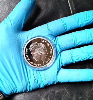 MONEDA GIGANTE DE PLATA 5 PTS ALFONSO XIII 1892