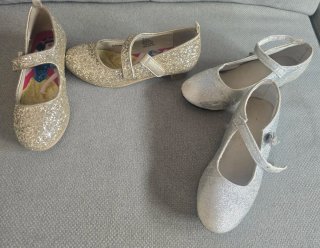 Zapatos tacón niña talla 31 glitter