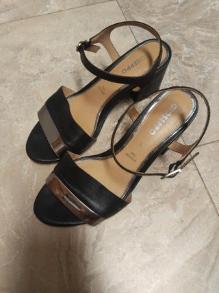 Sandalias Gioseppo Talla 37 Negro/Plata
