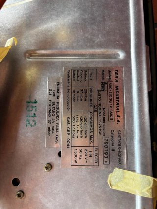 Placa de hierro para 3 fogones eléctrico, butano,h