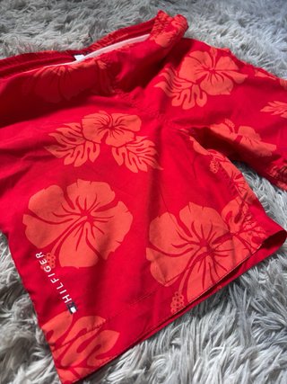 Bañador Tommy Hilfiger Rojo Flores