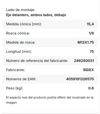 ROTULA SUSPENSION VOLVO BRAZO EJE VER MODELOS