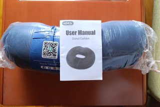 Cojín Donut Coxis Memory Foam HDMCA Azul