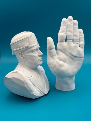 Set Fascismo Italiano Mussolini Busto Mano 18cm