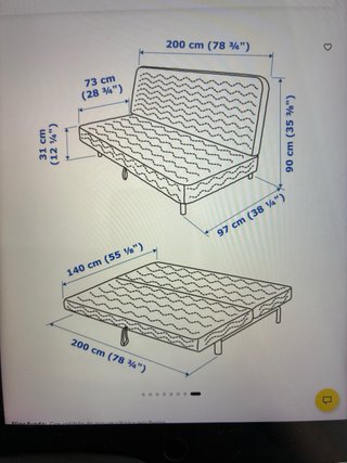 Sofá Cama Ikea 3 Plazas Tela Beige