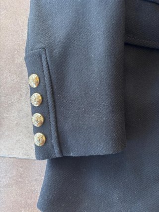 Chaqueta Zara Negra Botones Dorados Talla M