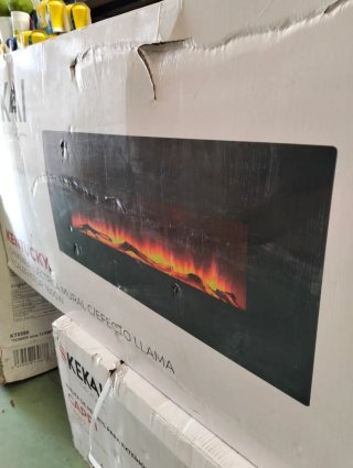 Chimenea Eléctrica con efecto llama de 2000 W Kekai Kentucky 128x26x61 cm