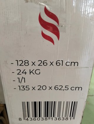 Chimenea Eléctrica con efecto llama de 2000 W Kekai Kentucky 128x26x61 cm