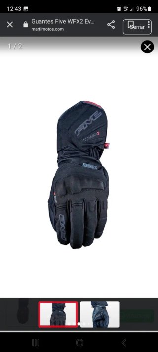 Guantes Five WFX2 EVO WP negros