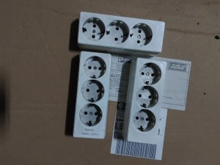 Lote 3 regletas 3 enchufes