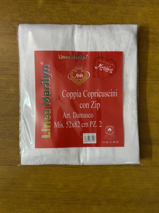 Coppia Copricuscini Linea Marilyn Zip 52x82 cm