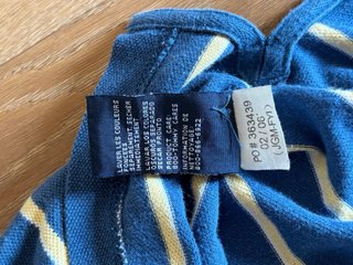 Polo Tommy Hilfiger a righe blu e gialla taglia XL