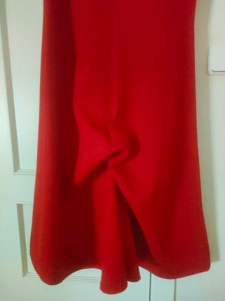 Vestido fiesta rojo asimétrico