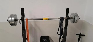 Pack Gimnasio: Banco, Rack, Barra y Mancuernas