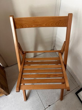 Silla plegable de madera
