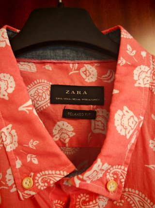 Camicia Zara fantasia floreale uomo XL