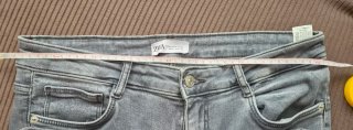 Pantalón pitillo vaquero gris Zara Talla 44