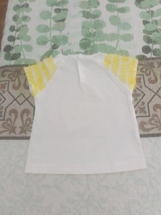 Conjunto falda tul y camiseta niña amarillo