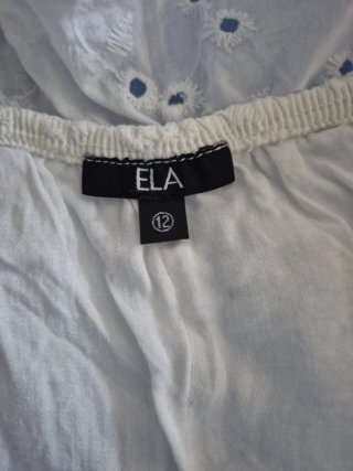 Vestido blanco bordado mujer