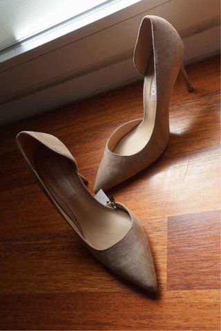 Zapatos tacón Mango Talla 38 Beige