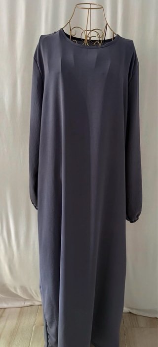 Vestido gris manga larga talla única