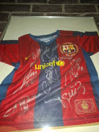 Camiseta FC Barcelona firmada Messi, Neymar, Inies