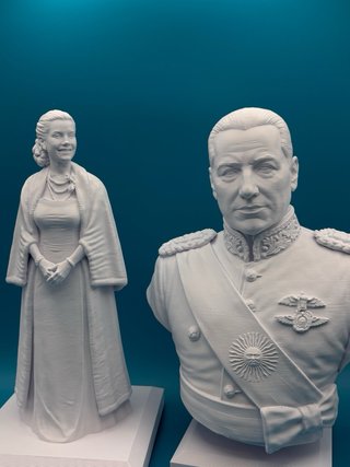 Busti Juan Domingo Perón e Eva Duarte 25cm