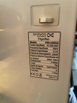 Frigorífico Americano Daewoo