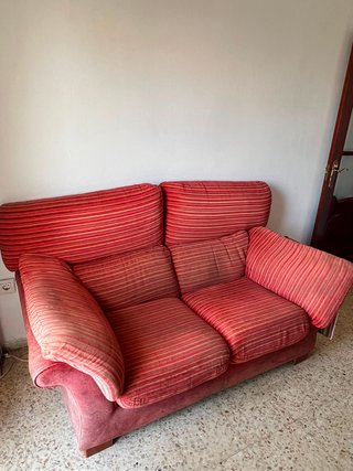 Conjunto de 2 Sofás Clásicos Rojos (3 + 2)