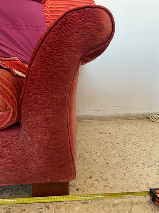 Conjunto de 2 Sofás Clásicos Rojos (3 + 2)