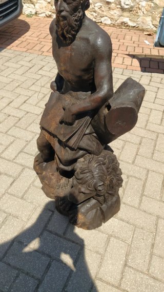 Antigua estatua madera San Jerónimo