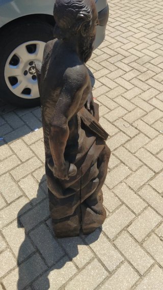 Antigua estatua madera San Jerónimo