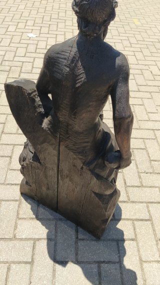 Antigua estatua madera San Jerónimo